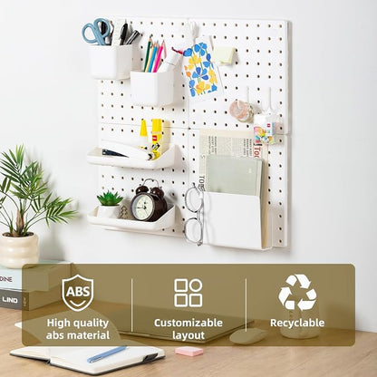 VUSIGN Peg Board Combination Kit, Pegboard Wall Organizer - Image 2