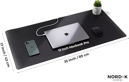 Nordik Leather Desk Mat Cable Organizer - Image 6