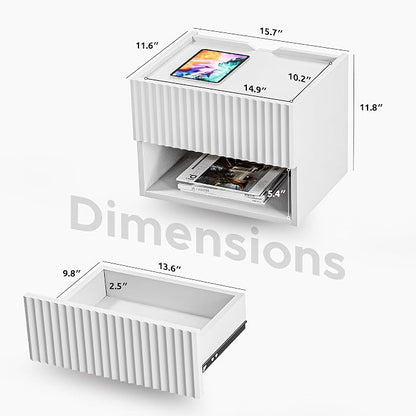 Floating Nightstand Bedroom Bedside Table - Image 2