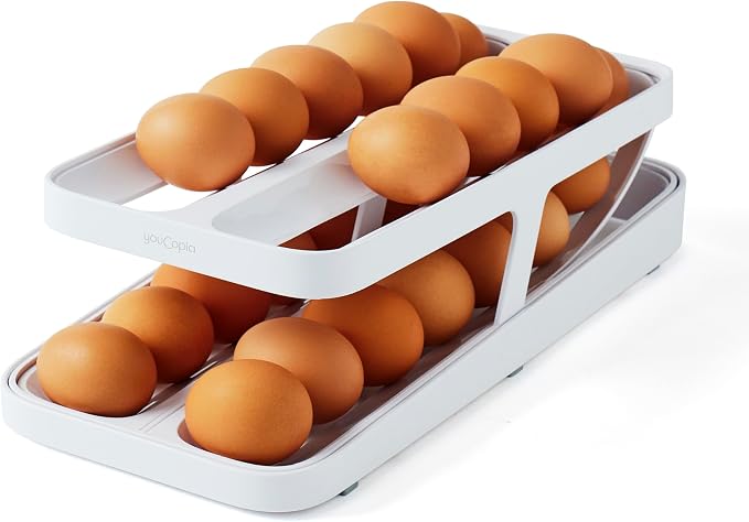 YouCopia RollDown® Egg Dispenser, Rolling Eggs Dispenser and Organizer by YouCopia