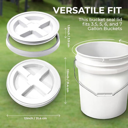 5-Gallon White Bucket Pail - Image 2
