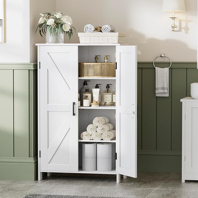 Homleke 43.3" H Farmhouse Bathroom Storage Cabinet - Image 2