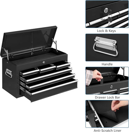 TUFFIOM 8-Drawer Rolling Tool Chest, Tool Storage Cabinet w/Lockable Wheels - Image 4