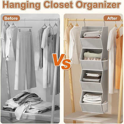Wawocs 4 Shelf Hanging Closet Organizers and Storage - Image 6