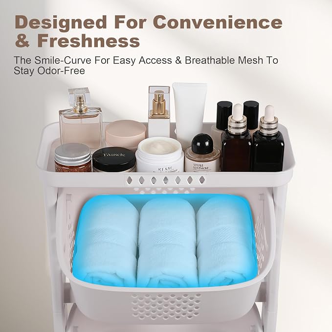 FAHKNS 4-Tier Laundry Hamper Sorter Cart - Image 5