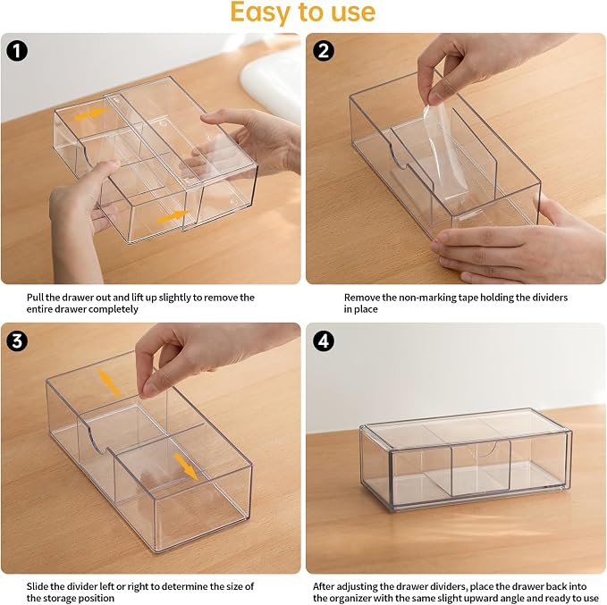 PAVSTINE Medicine Cabinet Organizer 3 Pack, Plastic Stackable Storage - Image 7