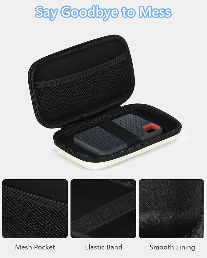 Off White Small Travel Electronic Organizer Case - Image 5