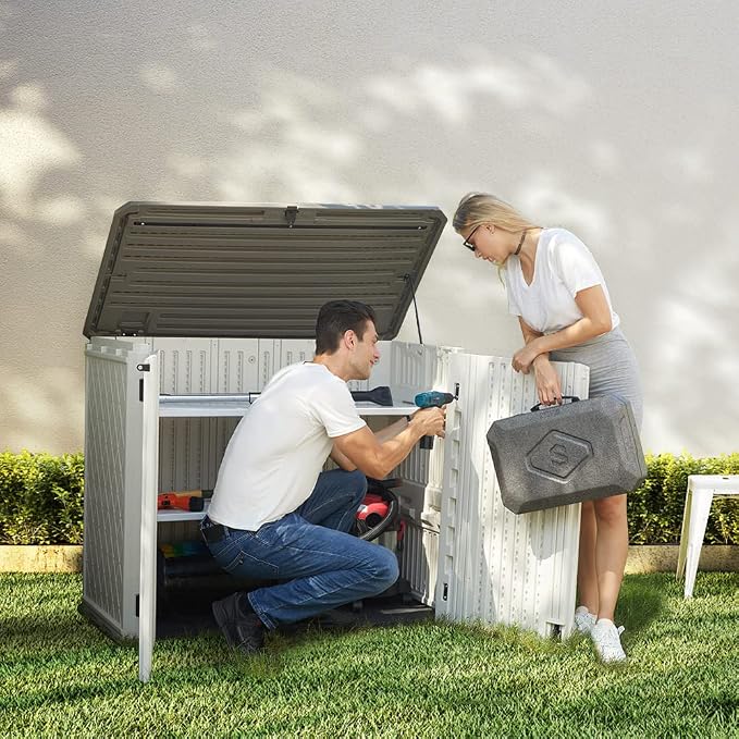 Horizontal Outdoor Garden Storage Shed - Image 5