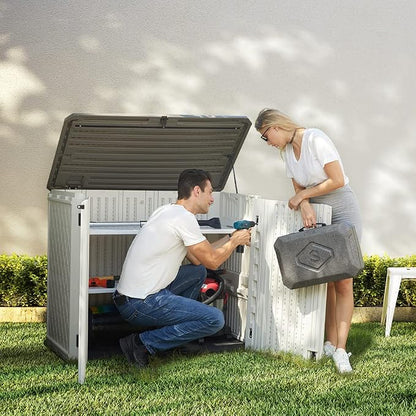 Horizontal Outdoor Garden Storage Shed - Image 5