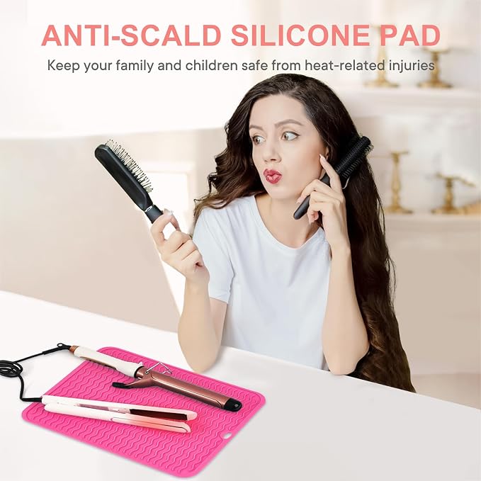 Oversize Silicone Heat Resistant Mat, Portable Travel Mat Cover - Image 2