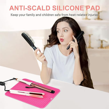 Oversize Silicone Heat Resistant Mat, Portable Travel Mat Cover - Image 2