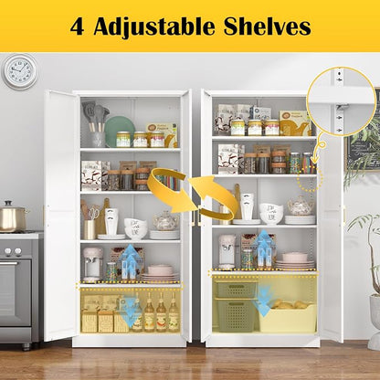 Steeloong 71"Metal Pantry Storage Cabinet - Image 5