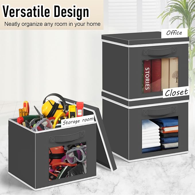 Threehoney 10 Pcs Fabric Storage Cubes - Image 4