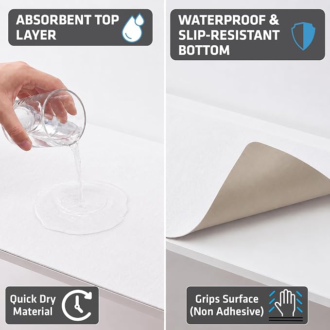 Drymate Premium Luxury Shelf & Drawer Liner, Thick Cushioned Fabric, - Image 3