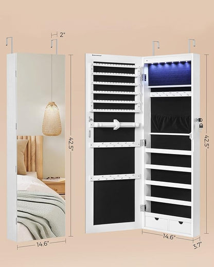 SONGMICS Hanging Jewelry Cabinet, Wall-Mounted Cabinet - Image 6