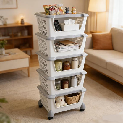 5-Tier Stackable Storage Bins - Image 2
