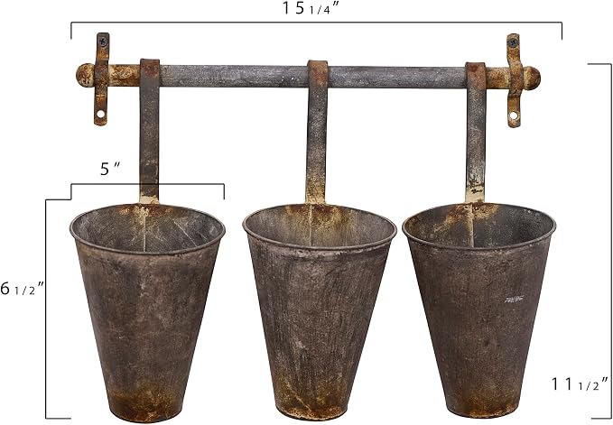 Creative Co-Op Antiqued Metal Wall Rack - Image 5