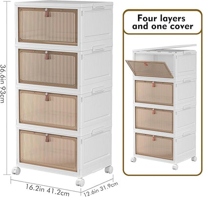 YFXCVSL 4 Tier Plastic Storage Bins - Image 3