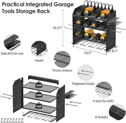 CCCEI Modular Pegboard Rack Power Tool Organizer - Image 4
