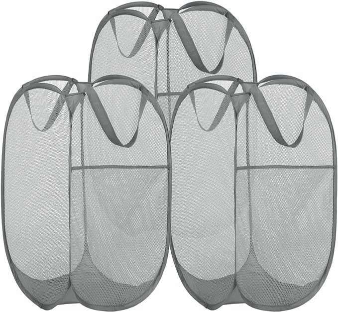 BATTOO Deluxe Strong Mesh Pop up Laundry Hamper Basket by BATTOO