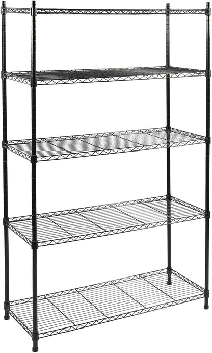 Elevon 5-Tier Storage Shelves, Adjustable Metal Wire Shelving Unit by ELEVON