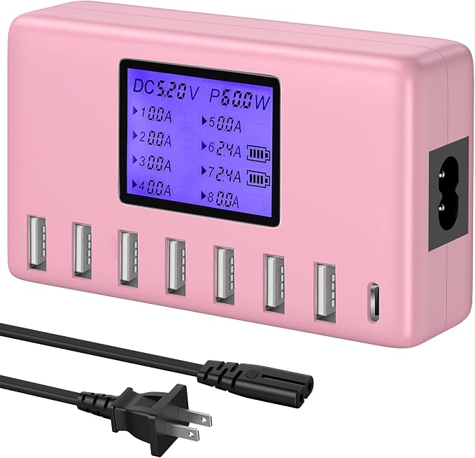 USB Charger, slitinto 60W 12A 8-Port USB Charging Station Multi Port USB Hub by slitinto