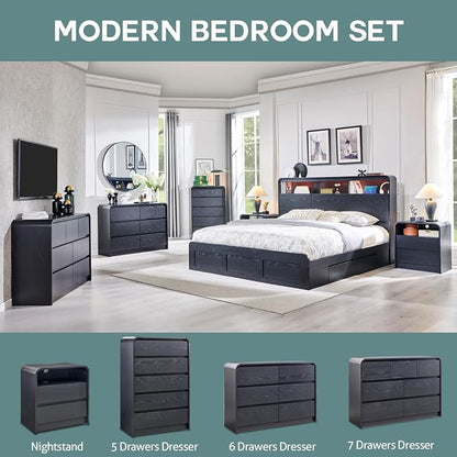 25" Tall Modern Nightstand - Image 6