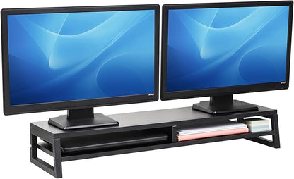 Mind Reader 2-Tier MDF Double Monitor Stand, Dual Screen Riser by MindReader