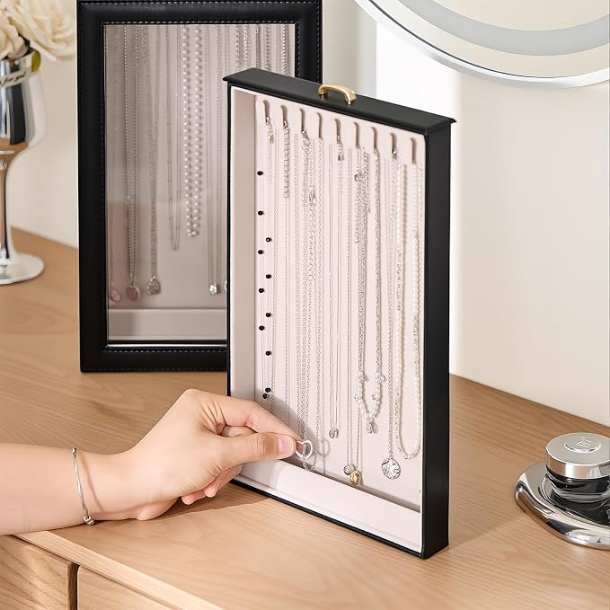 Lolalet Necklace Organizer Box, 2-Layer Jewelry Storage Boxes - Image 7