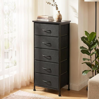 Fixwal Black Tall Skinny Dresser by Fixwal