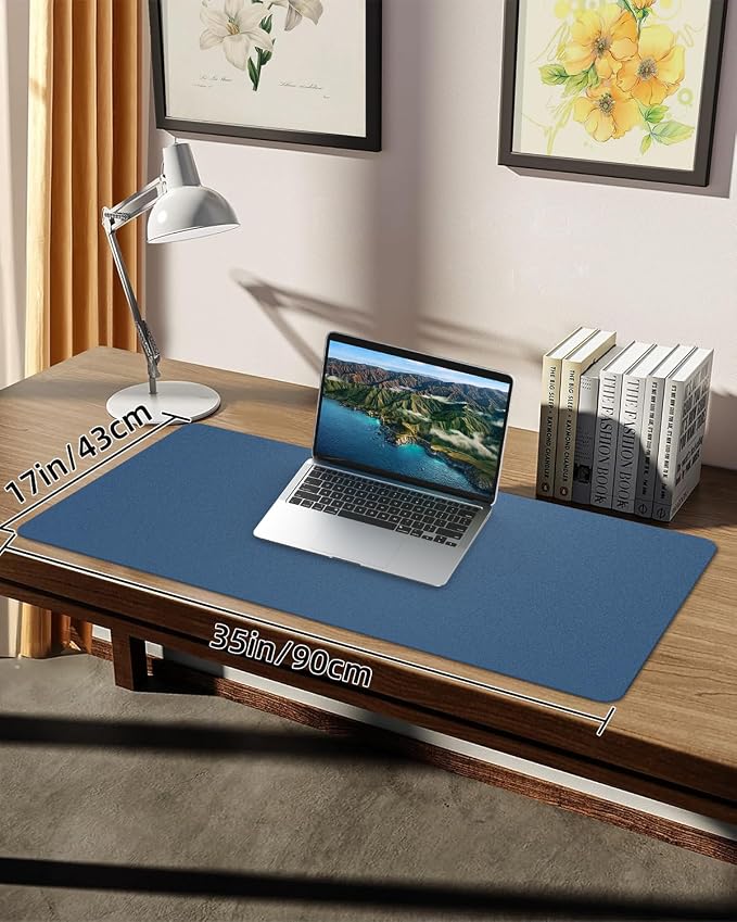 PULeather Non-Slip Desk Mat, Large Mouse Pad & Laptop Desk Pad - Image 2