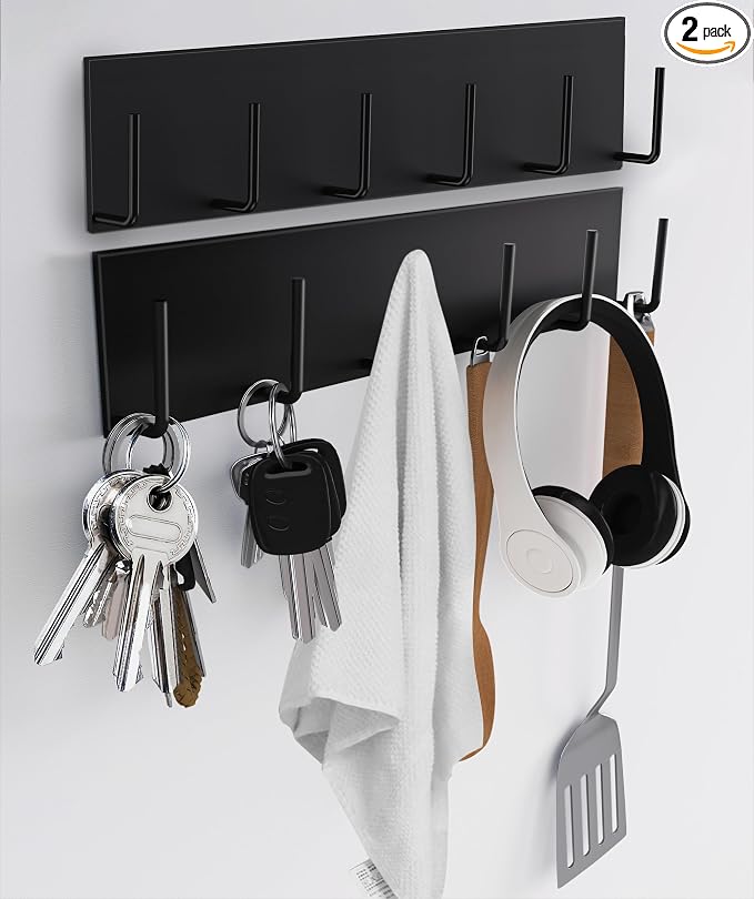 2Pcs Magnetic Key Holder Wall Mount, Magnetic Key Rack Hanger by Laowu
