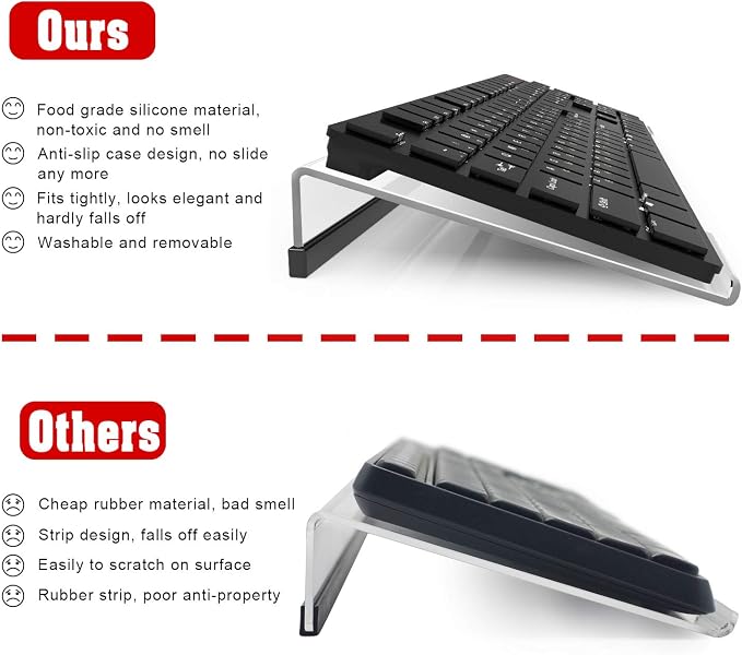 Acrylic Tilted Computer Keyboard Stand - Image 6