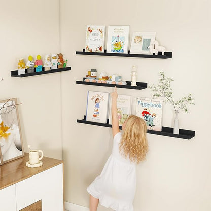 Fun Memories Picture Ledge Shelf, 40 Inch Picture Shelves - Image 6