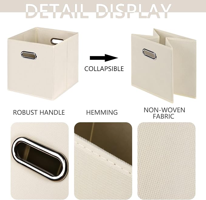 Fabric Cloth Storage Bins, Fabric Cube Organizer - Image 7