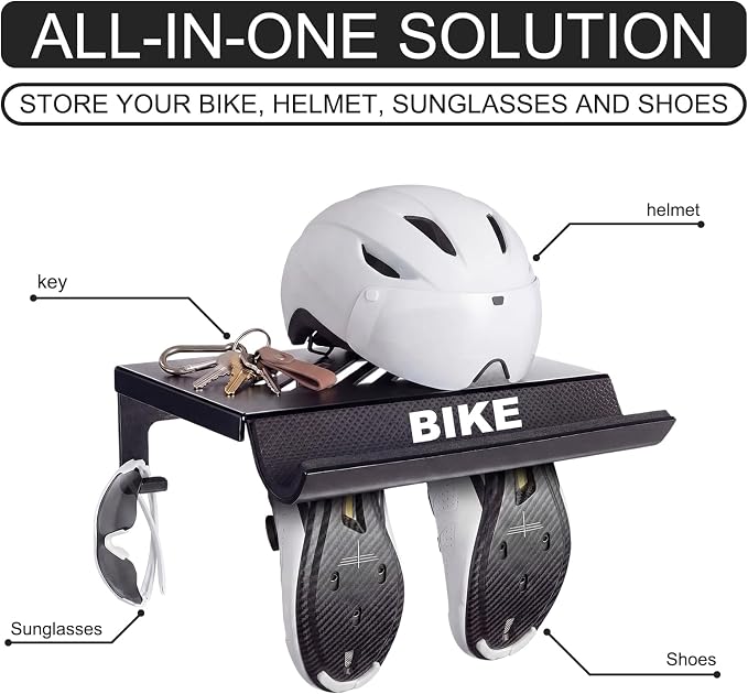 2 Pack Bike Wall Mount Rack Horizontal Indoor Bike Storage Garage Heavy Duty - Image 3