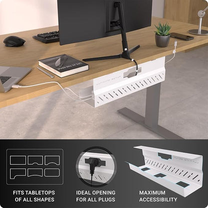 Under Desk Cable Management Tray no Drill – Wire Management - Image 2