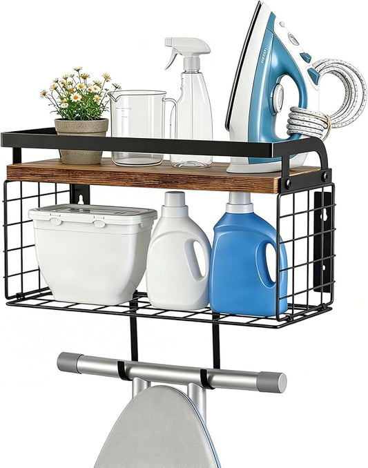 2 Tier Ironing Board Hanger Wall Mount, Laundry Room Ironing Board Holder | by BSTSLL