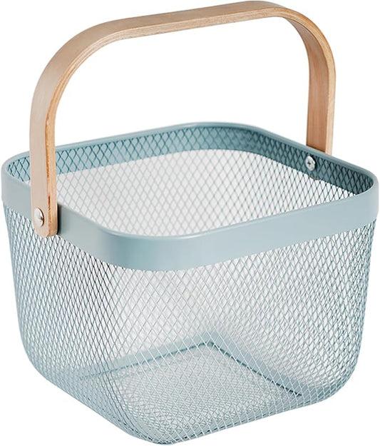 Metal Mesh Steel Harvest Basket, Wire Garden Basket by SANHSEHOME
