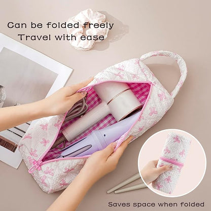 Quilted Hair Tools Travel Bag，Hair Styling Accessories Storage Case - Image 2