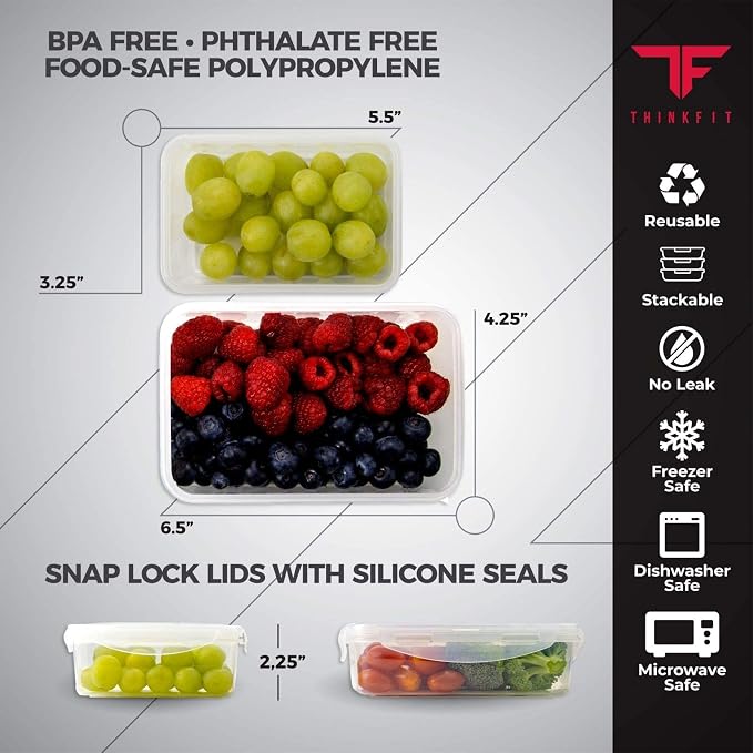 ThinkFit Insulated Meal Prep Lunch Box - Image 6