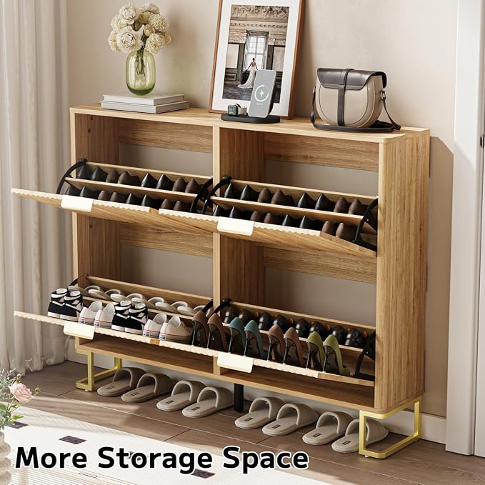 Fluted Shoe Cabinet Storage - Image 6