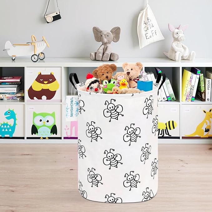 LANGYASHAN Laundry Basket Canvas Fabric Collapsible Organizer Basket - Image 5