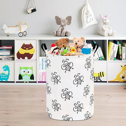 LANGYASHAN Laundry Basket Canvas Fabric Collapsible Organizer Basket - Image 5