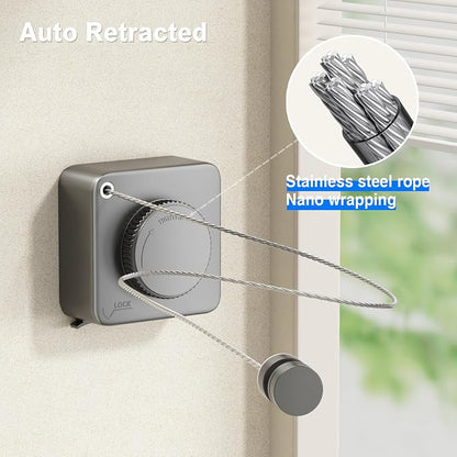 MUSTORN Retractable Clothesline Indoor, Non-Sagging Outdoor Clothes Line - Image 4