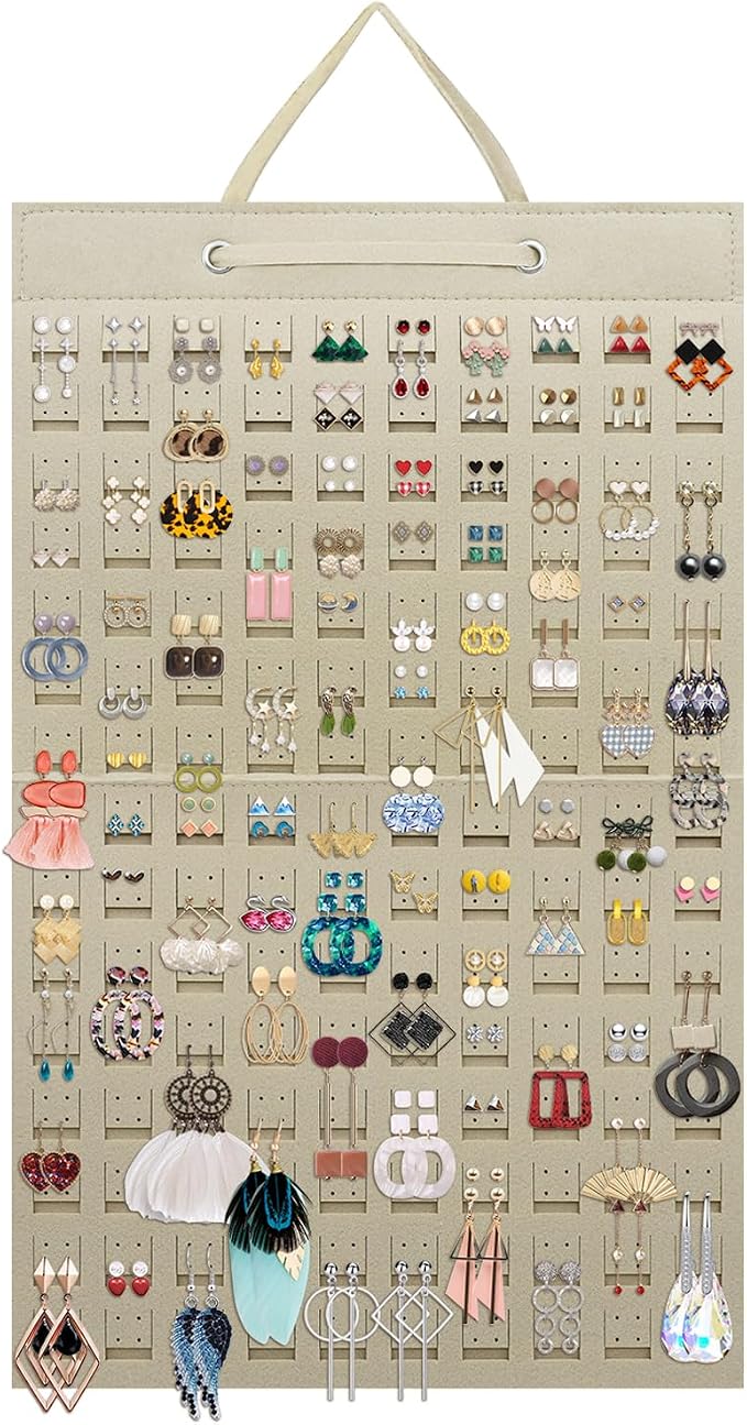 Earrings Organizer, Hanging Earring Holder Holds Up to 300 Pairs, Stud Earring by Nesyd