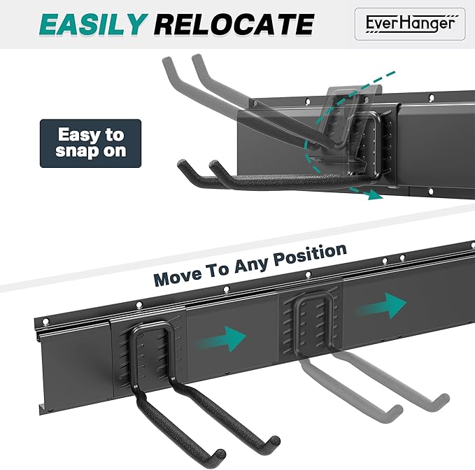 EVERHANGER Garage Tool Storage Organizer, Wall Mount Garden Tool Rack - Image 3