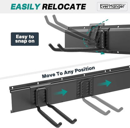 EVERHANGER Garage Tool Storage Organizer, Wall Mount Garden Tool Rack - Image 3