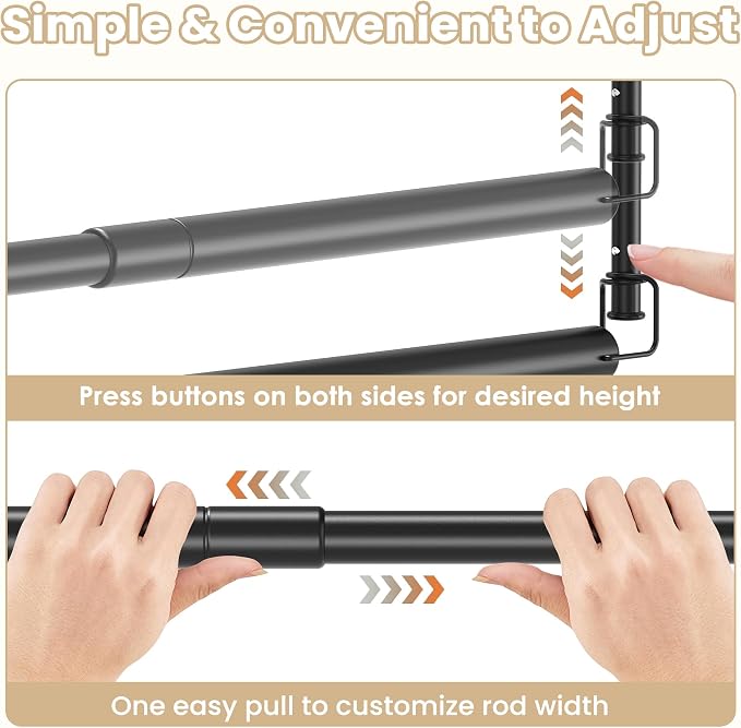 Stepless Extender Closet Hanging Rod - Image 4