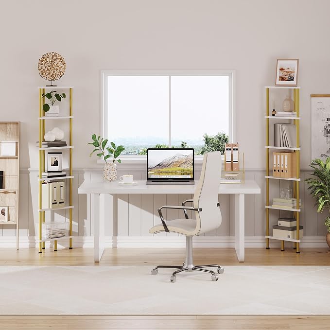 HOOBRO Corner Shelf Stand, Industrial 6-Tier Wall Corner Bookshelf - Image 4